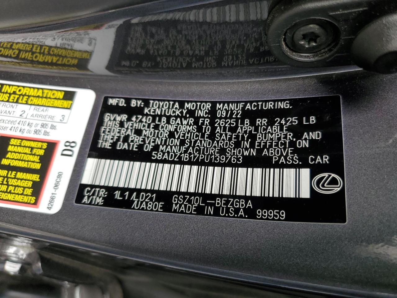 2023 LEXUS ES 350
