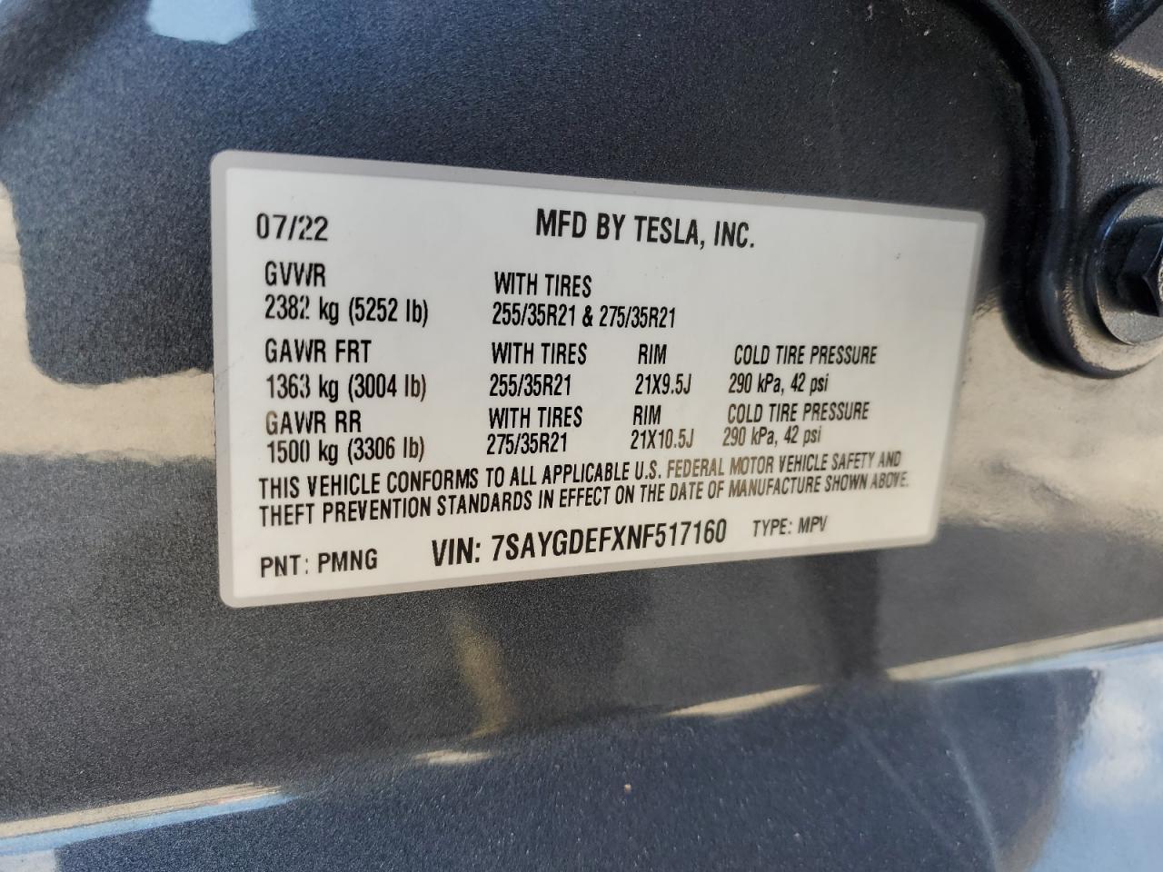 2022 TESLA MODEL Y