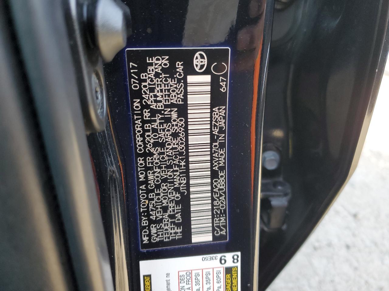 2018 TOYOTA CAMRY