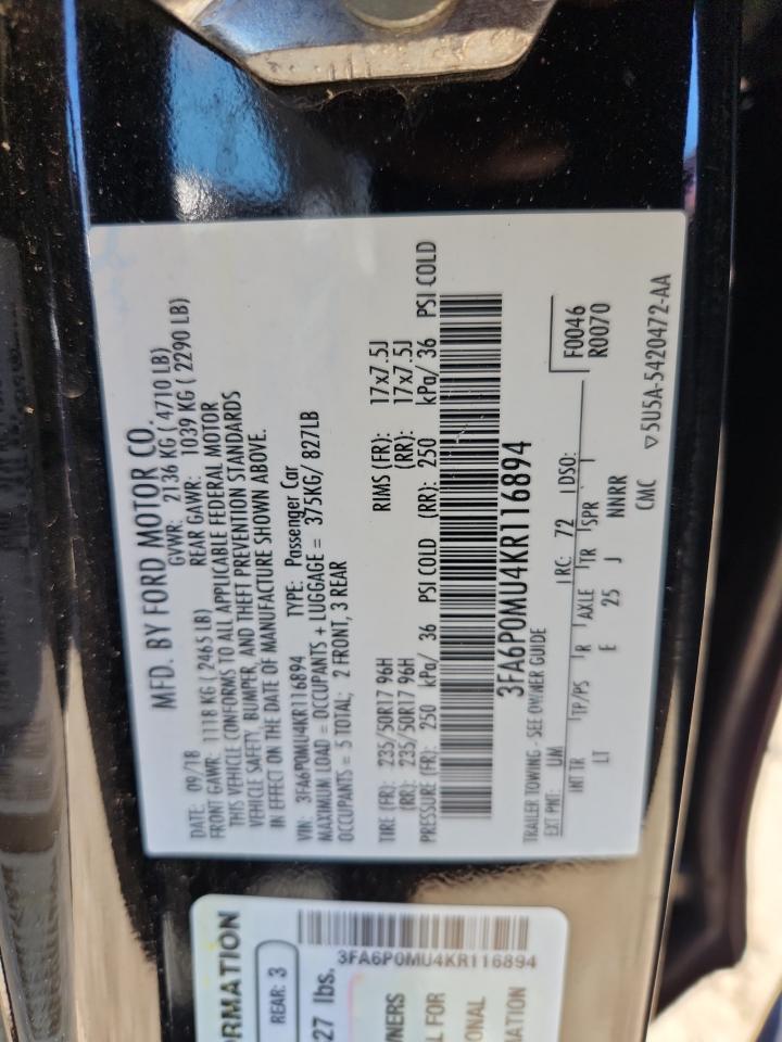 2019 FORD FUSION