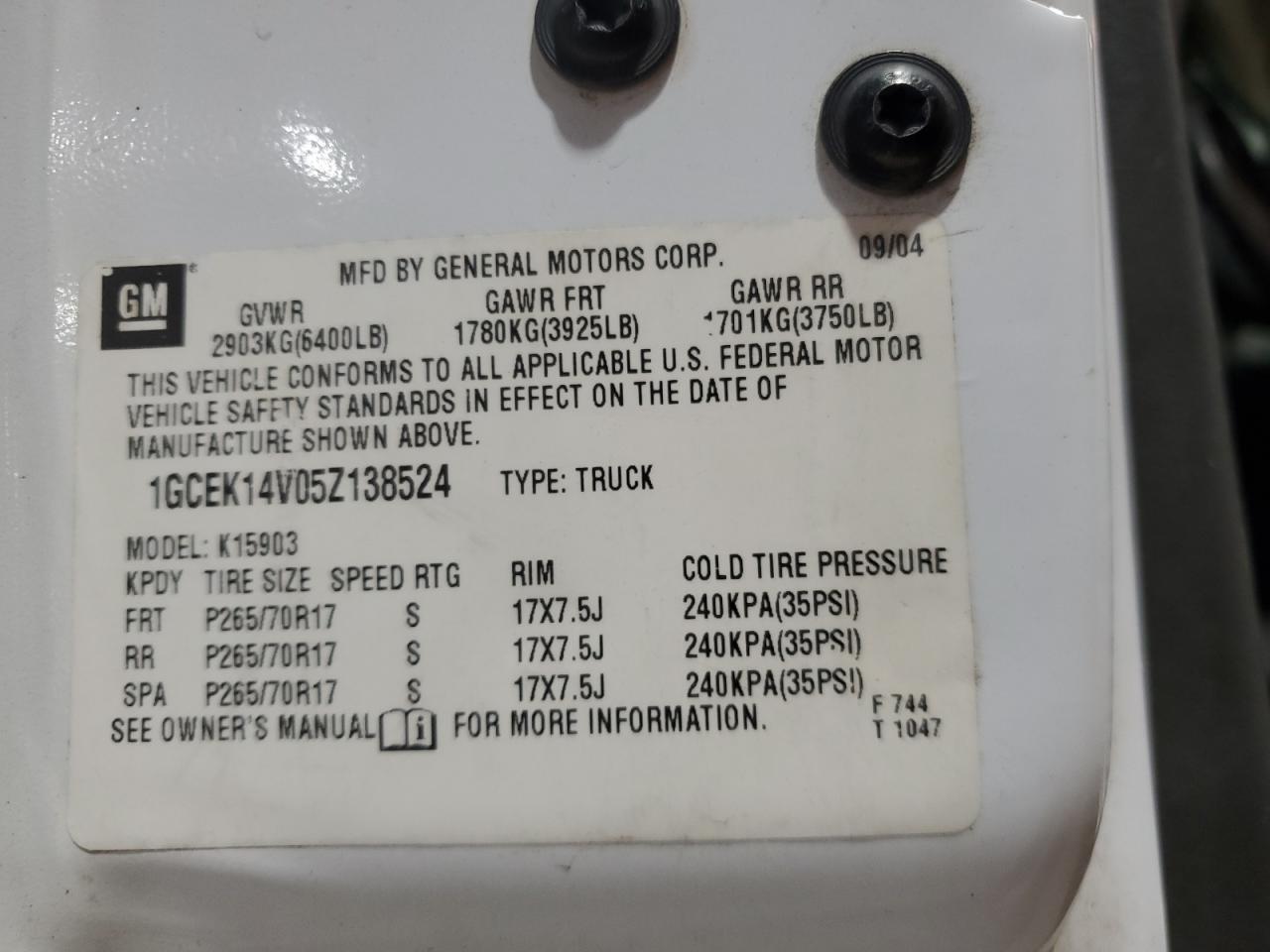2005 CHEVROLET Silverado