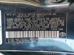 2012 TOYOTA CAMRY