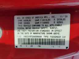 2010 HONDA ACCORD
