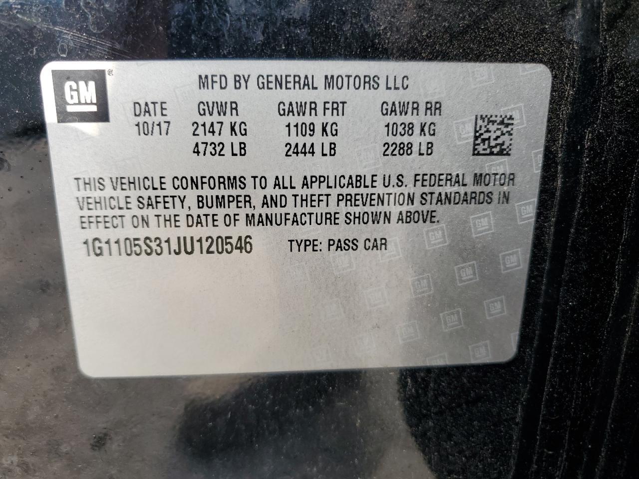2018 CHEVROLET IMPALA