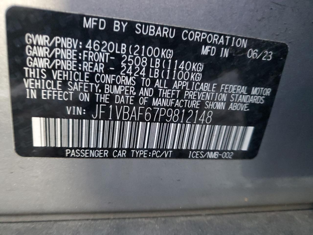 2023 SUBARU WRX