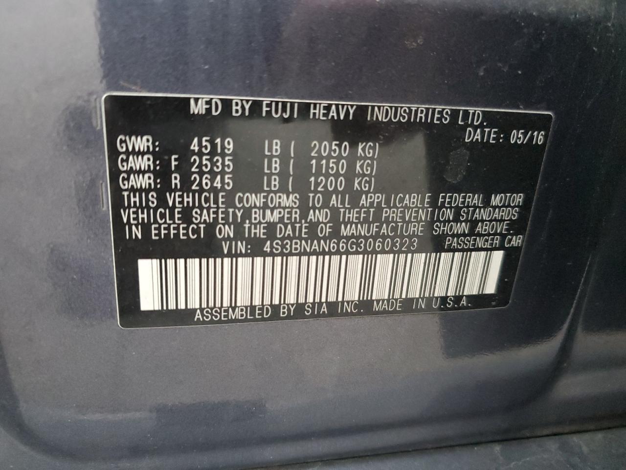 2016 SUBARU Legacy