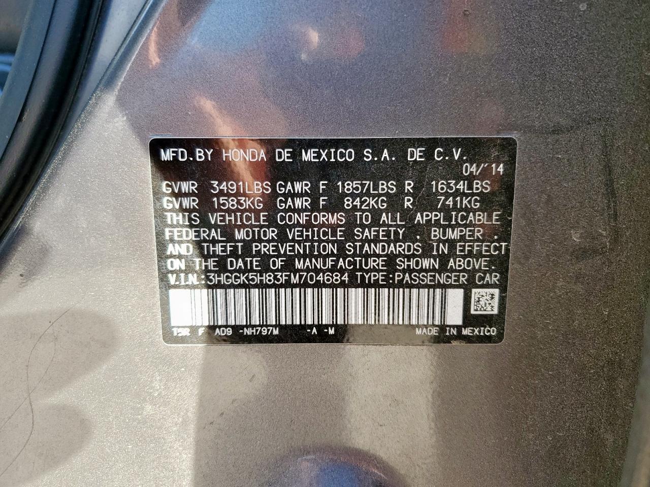 2015 HONDA FIT