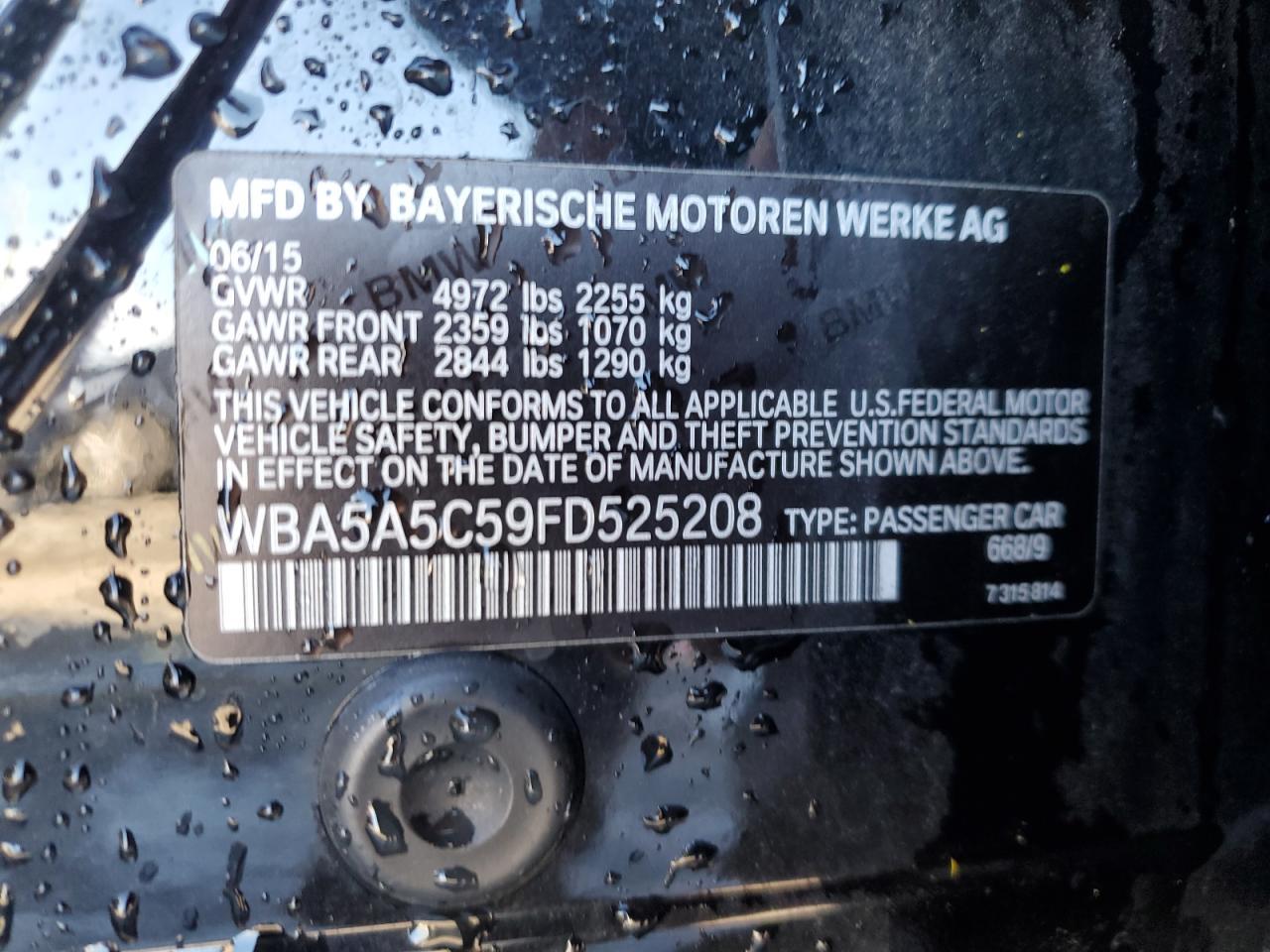 2015 BMW 5 series