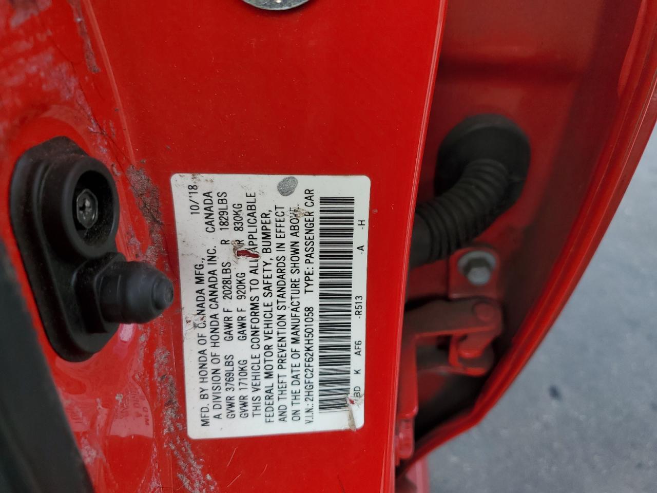 2019 HONDA CIVIC