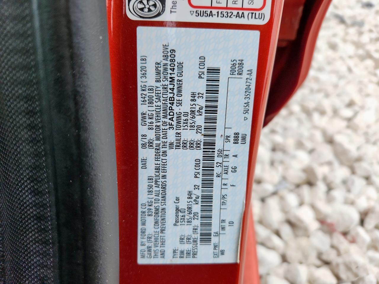 2018 FORD Fiesta