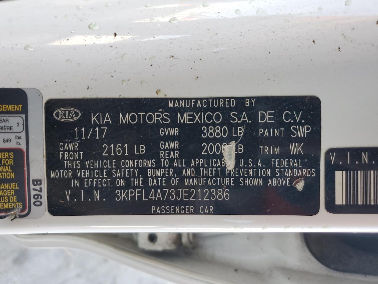 2018 KIA FORTE