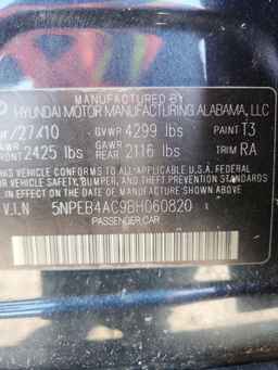 2011 HYUNDAI SONATA