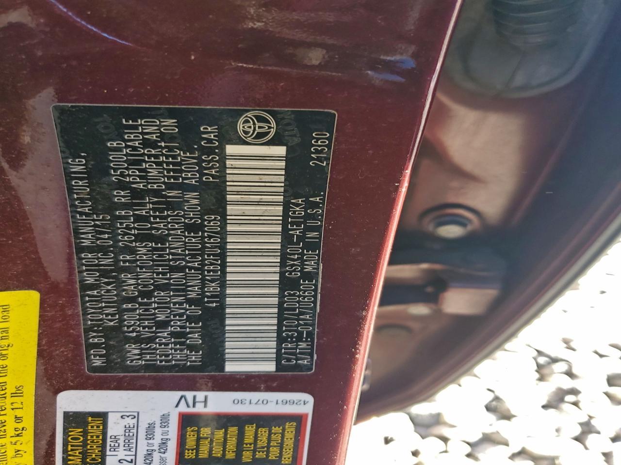 2015 TOYOTA Avalon