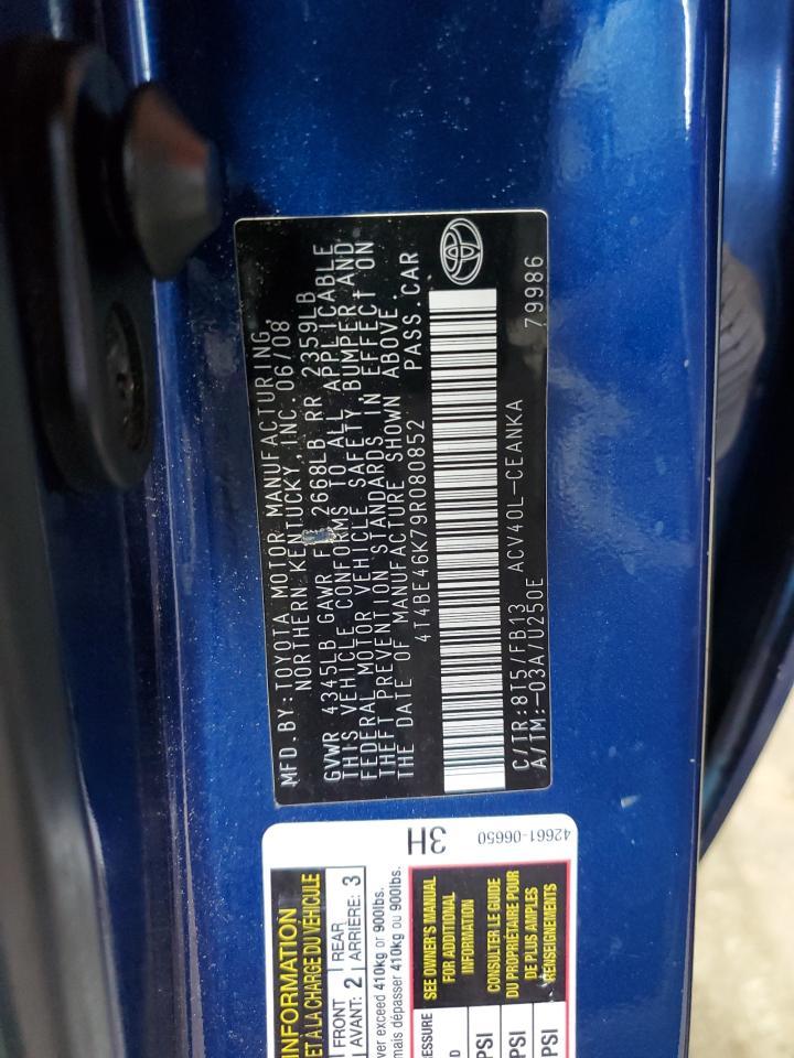 2009 TOYOTA CAMRY