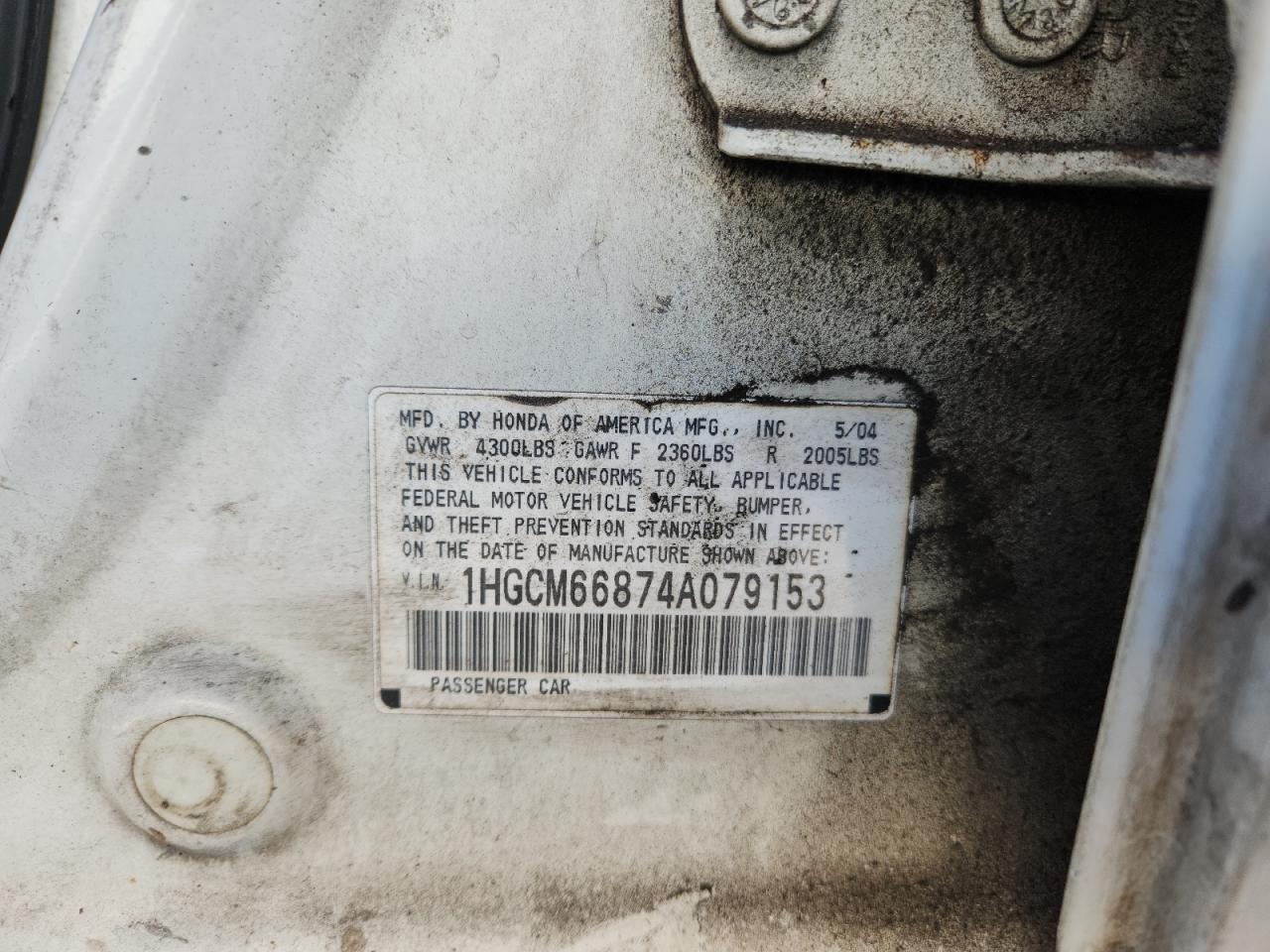 2004 HONDA ACCORD