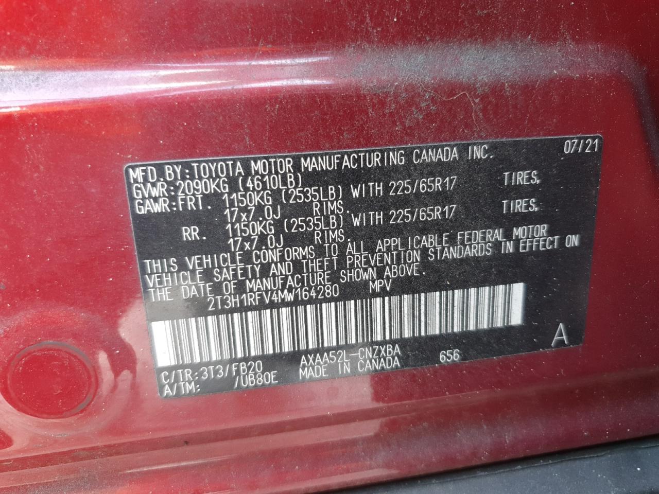 2021 TOYOTA RAV4