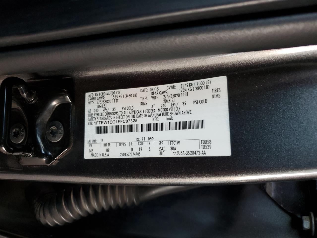 2015 FORD F-150