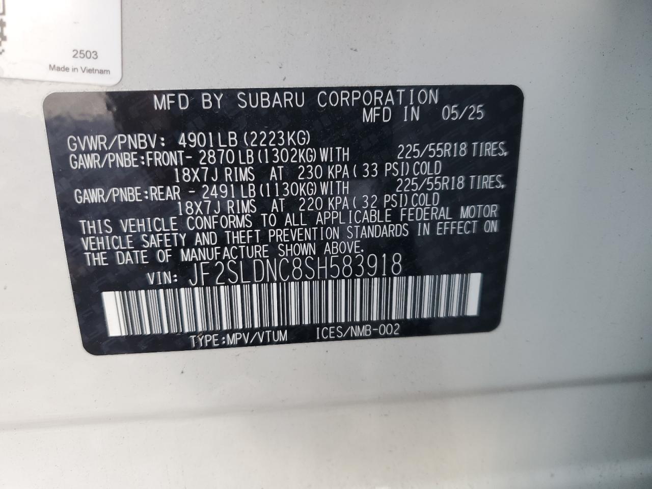 2025 SUBARU FORESTER