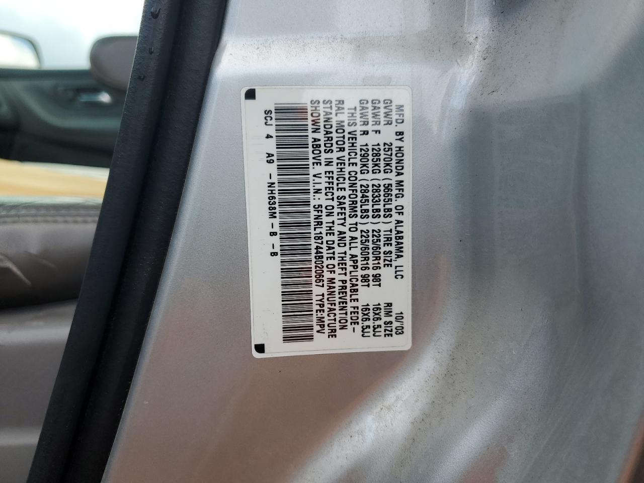 2004 HONDA ODYSSEY