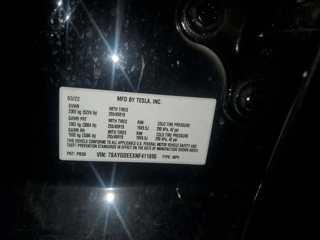 2022 TESLA MODEL Y