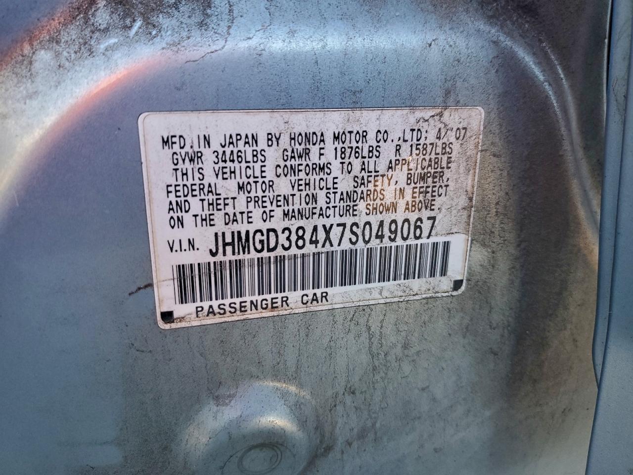2007 HONDA FIT