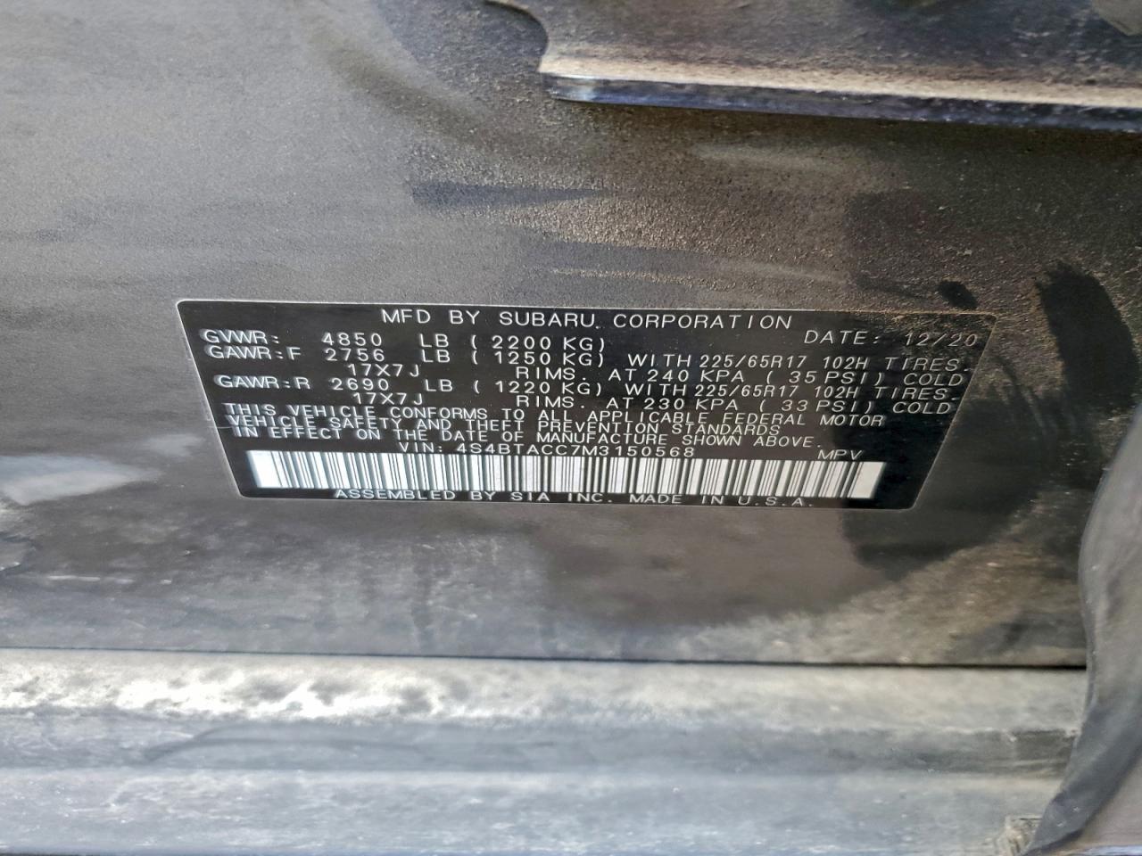 2021 SUBARU Outback