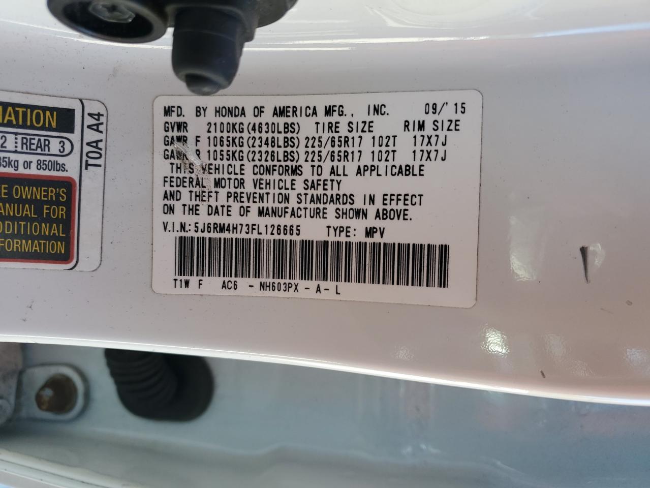 2015 HONDA CR-V