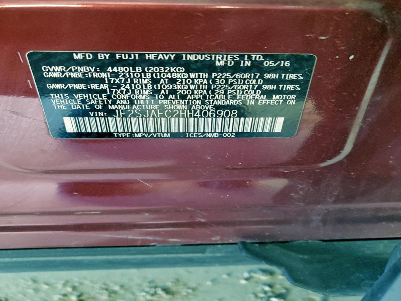 2017 SUBARU FORESTER