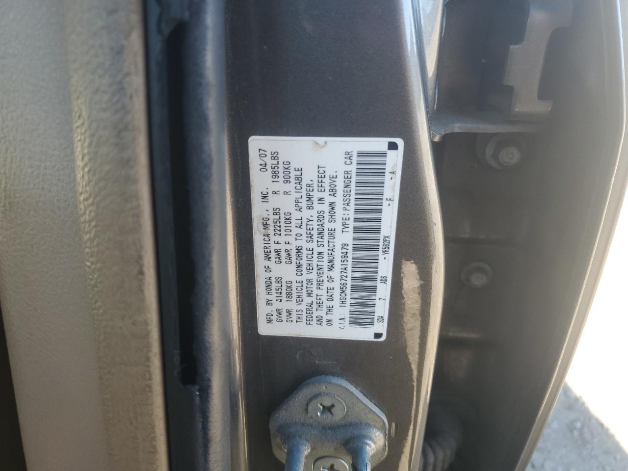 2007 HONDA ACCORD