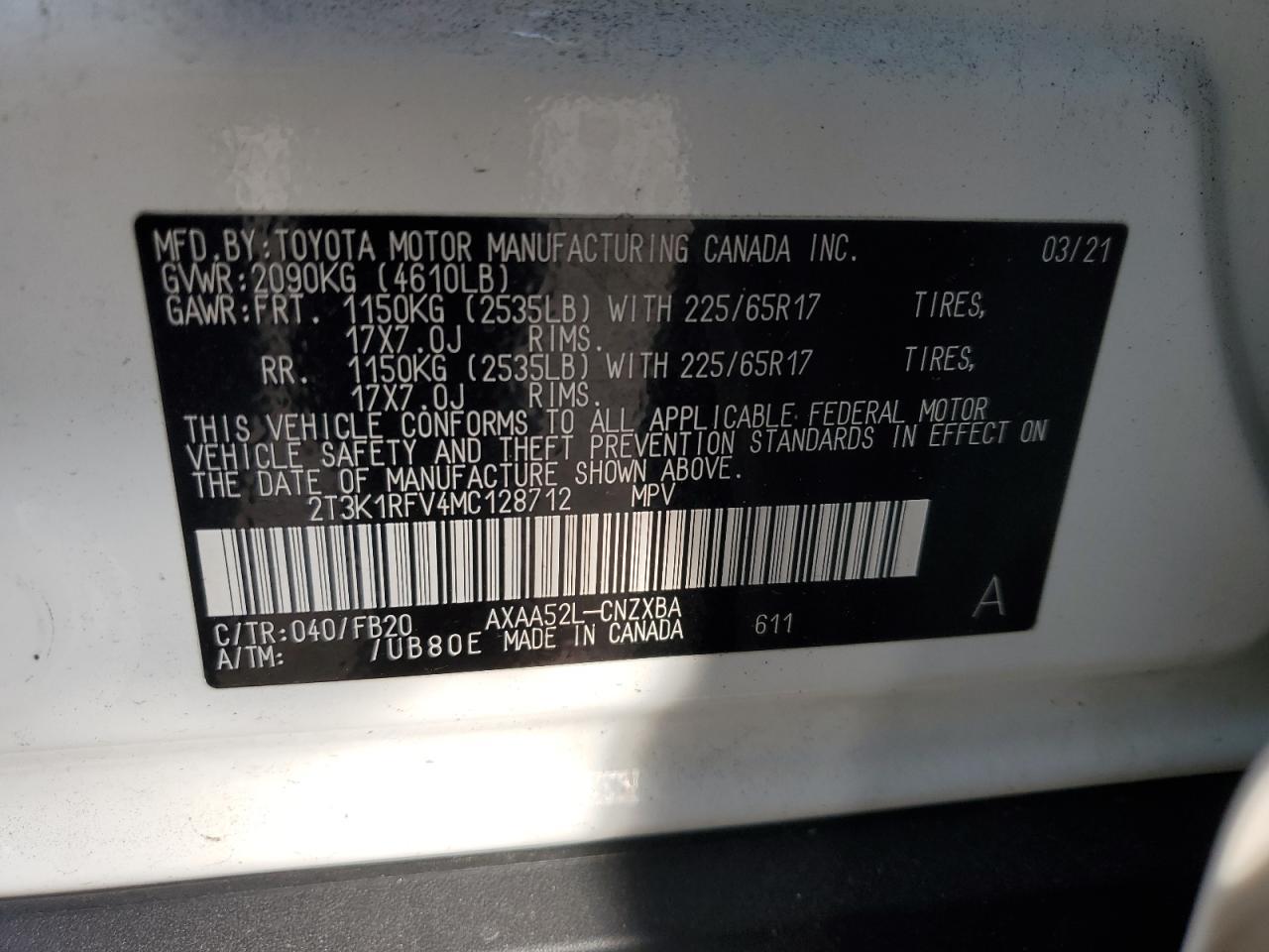 2021 TOYOTA RAV4
