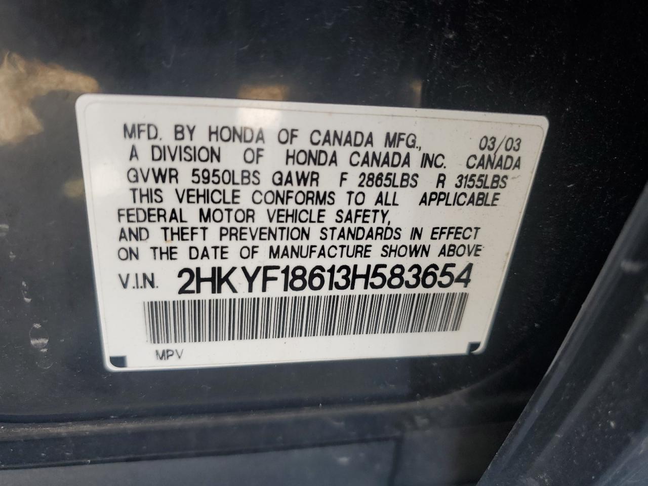 2003 HONDA PILOT