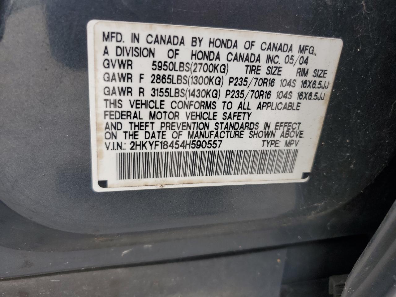 2004 HONDA PILOT