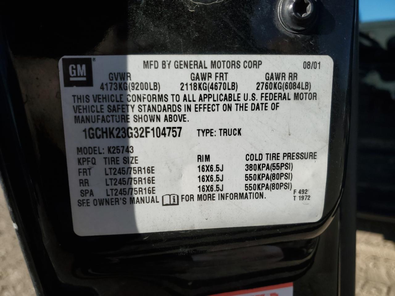 2002 CHEVROLET Silverado 2500