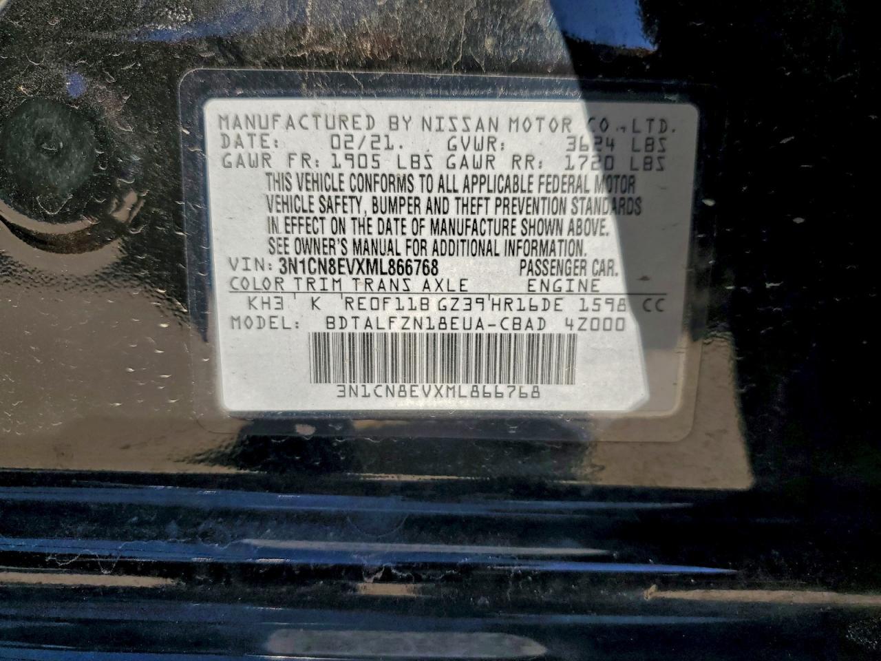 2021 NISSAN VERSA