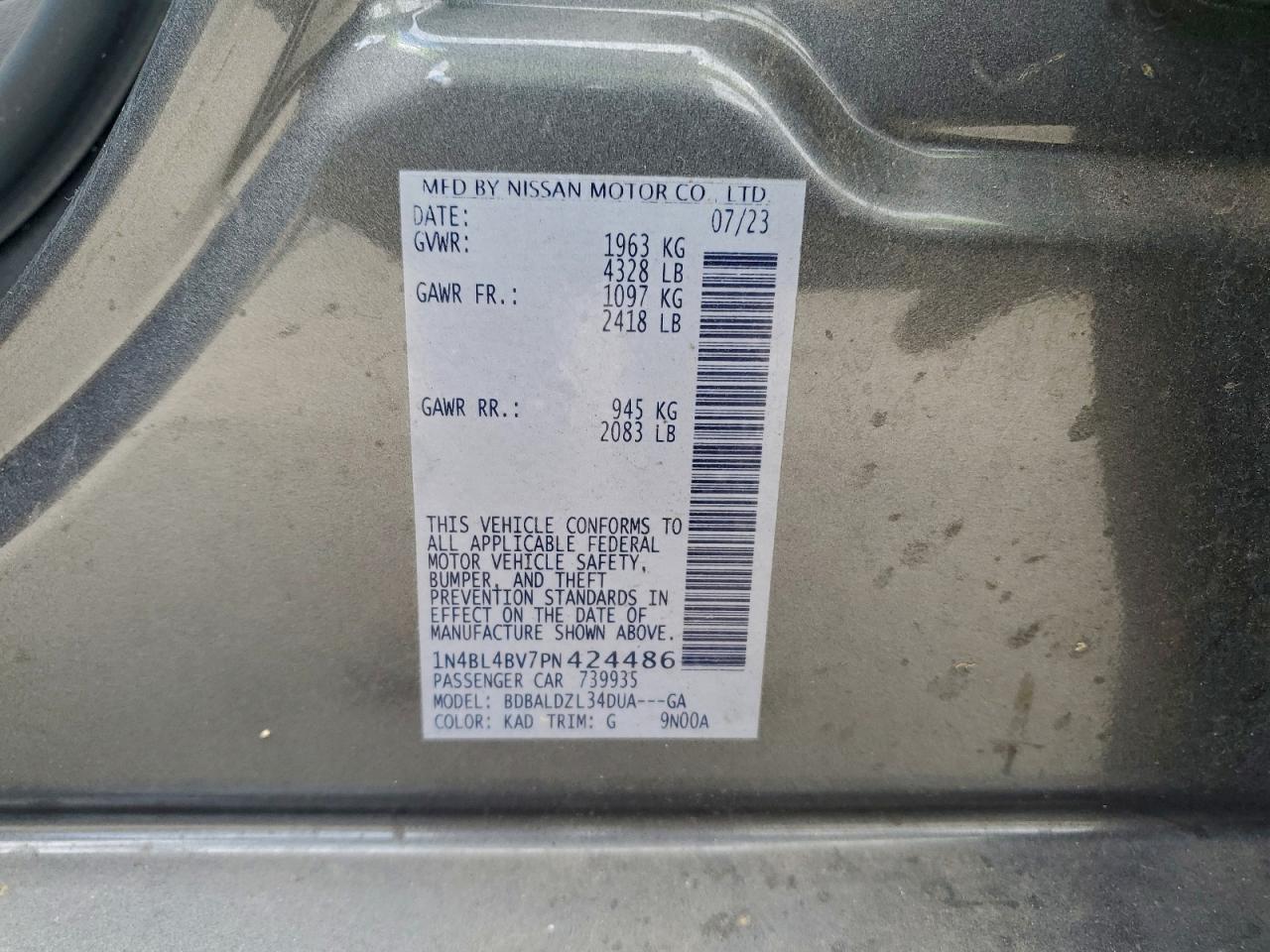 2023 NISSAN ALTIMA