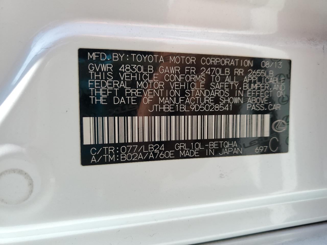 2013 LEXUS GS 350
