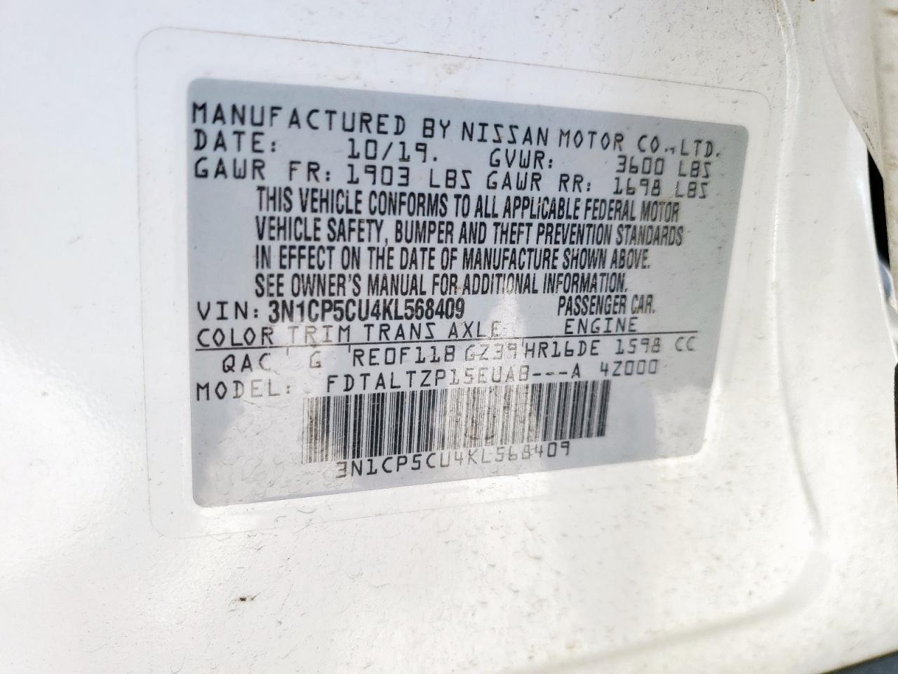 2019 NISSAN KICKS