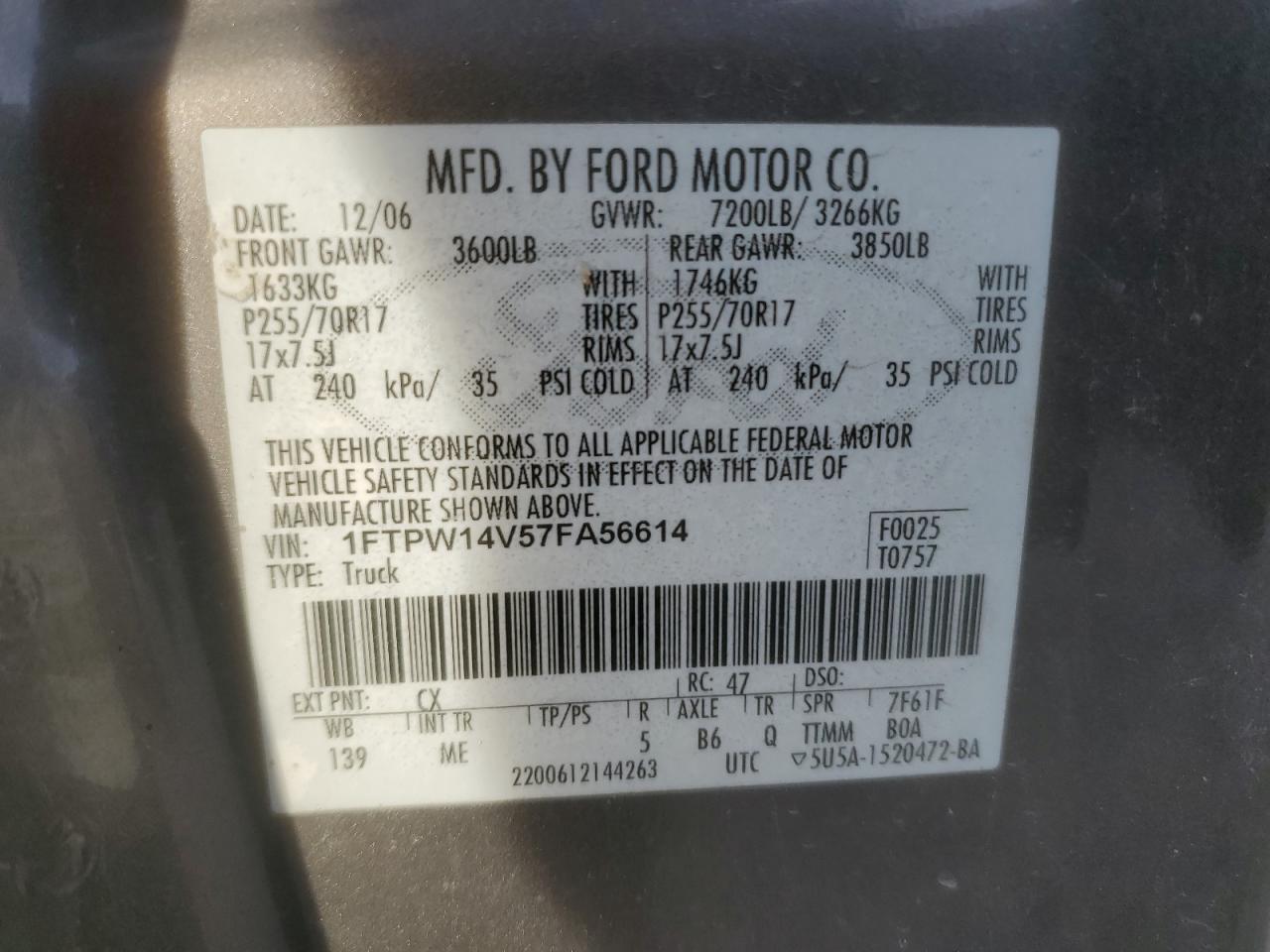 2007 FORD F-150