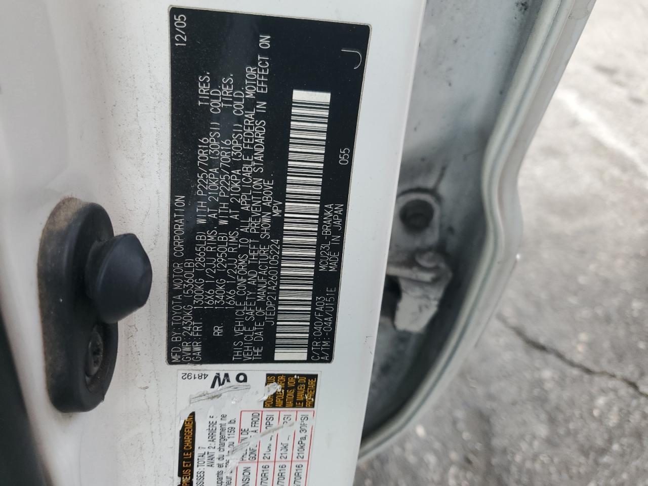 2006 TOYOTA HIGHLANDER