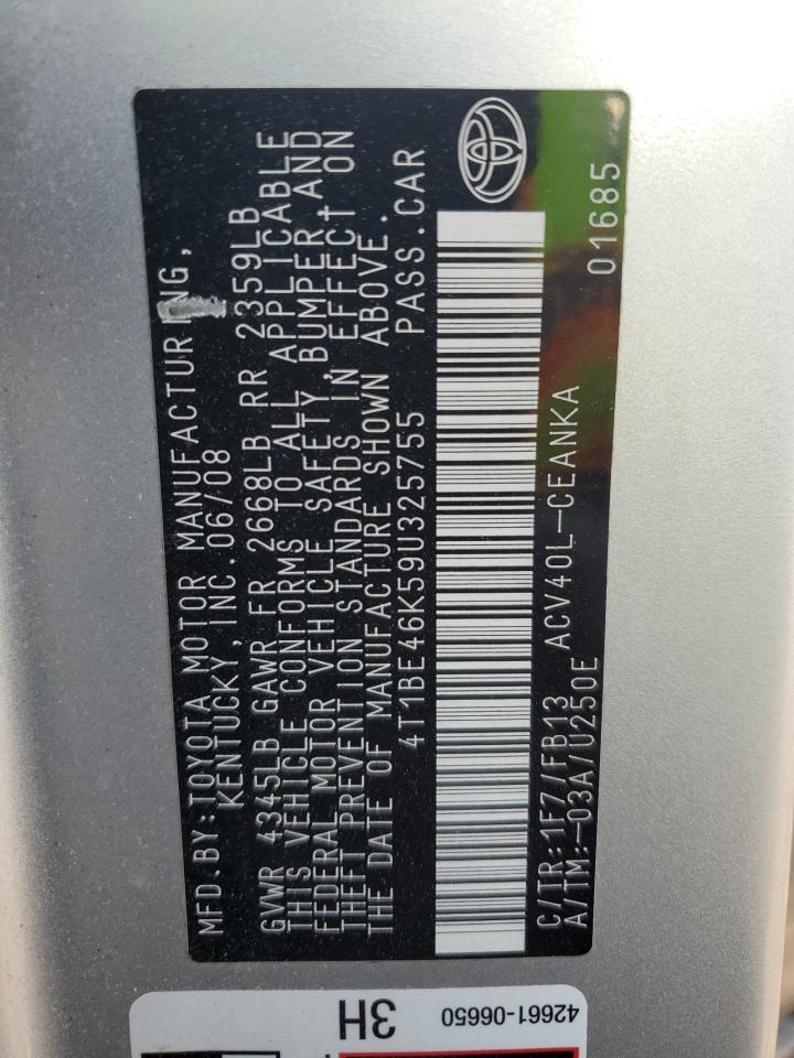 2009 TOYOTA CAMRY