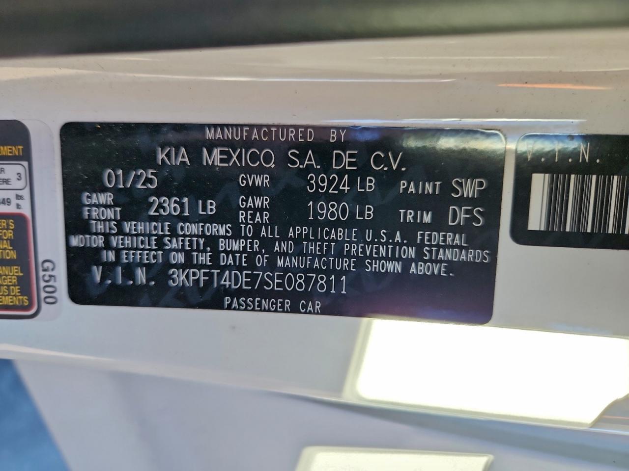 2025 KIA K4
