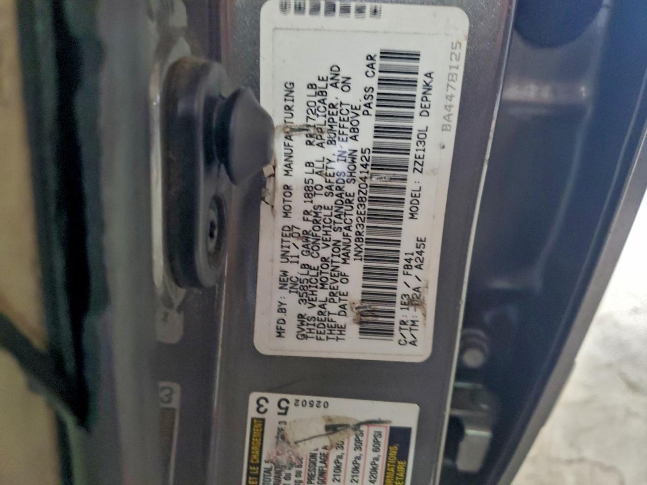 2008 TOYOTA COROLLA