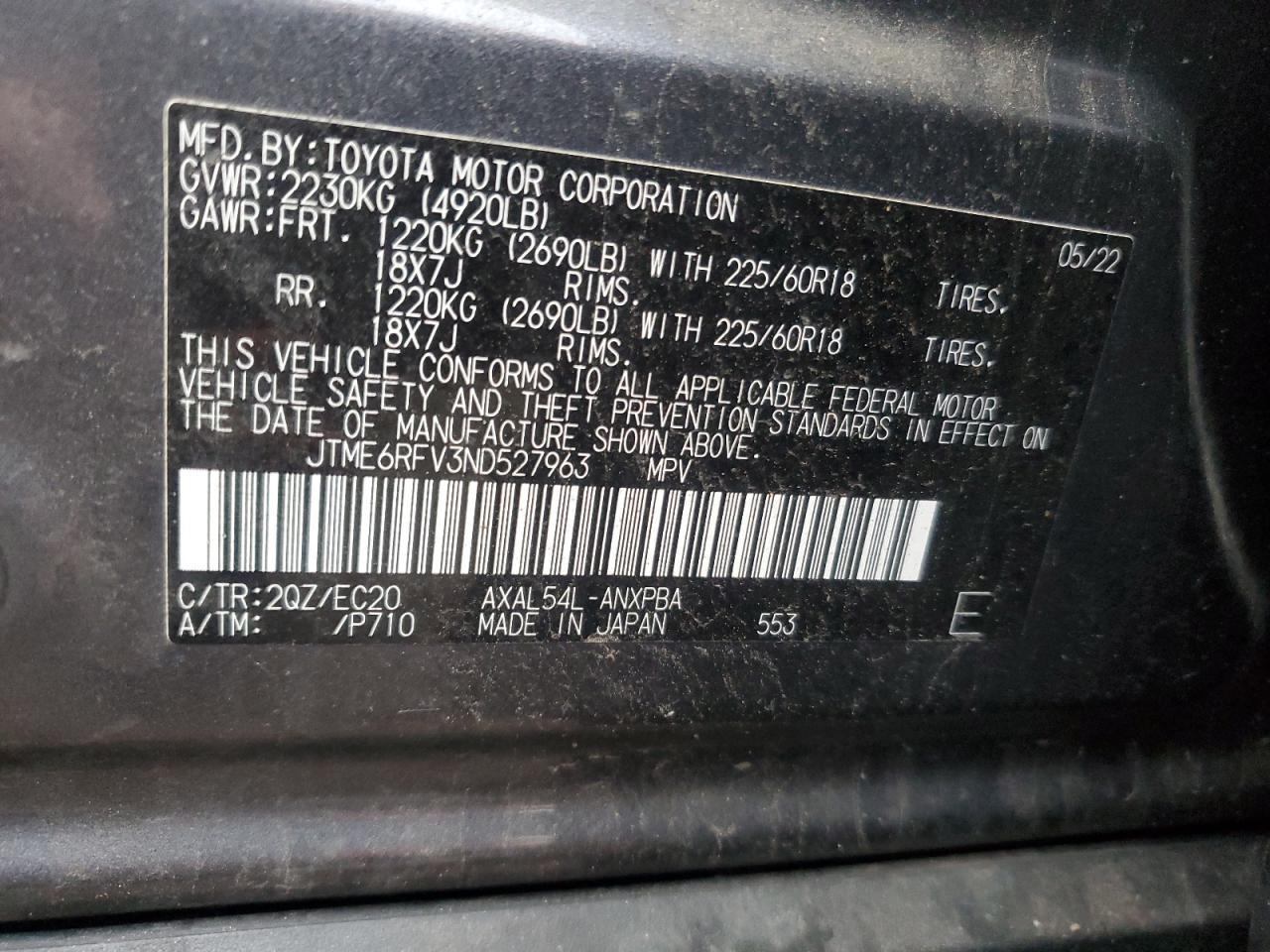 2022 TOYOTA RAV4