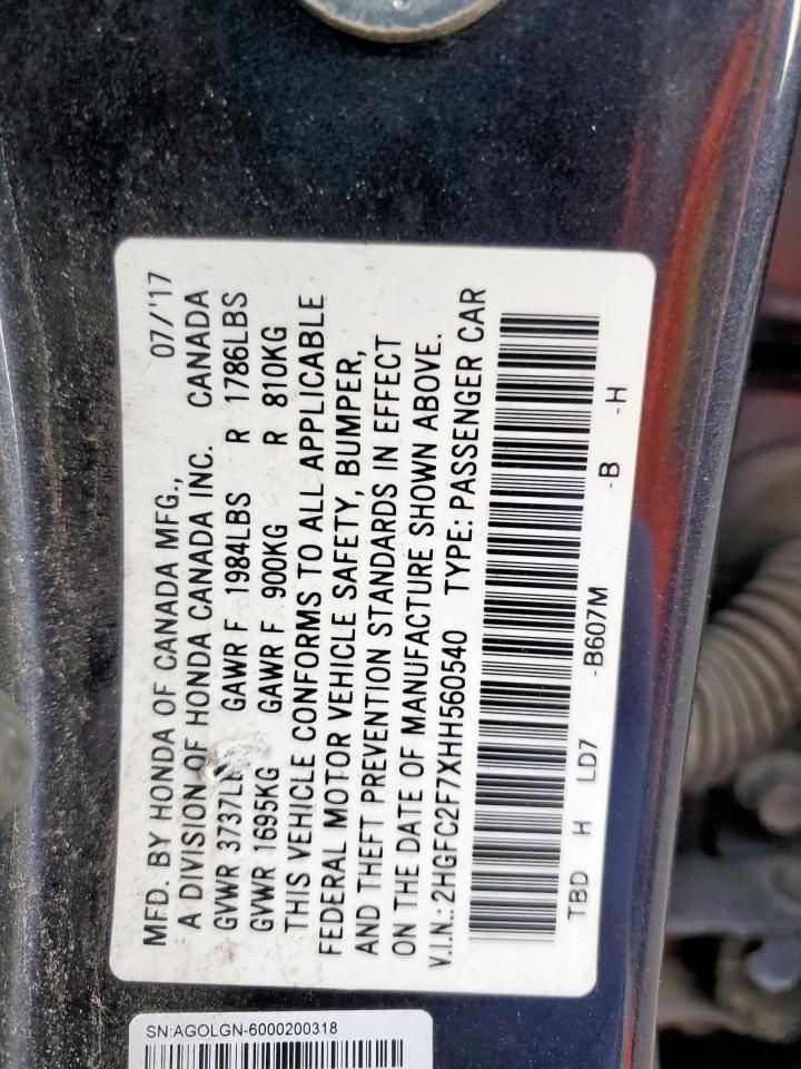 2017 HONDA CIVIC