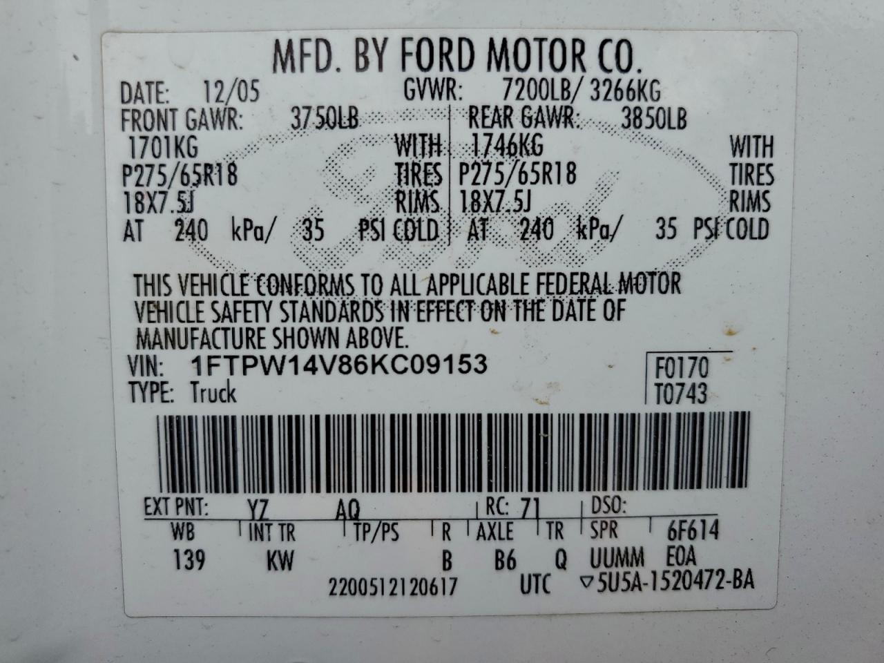 2006 FORD F-150