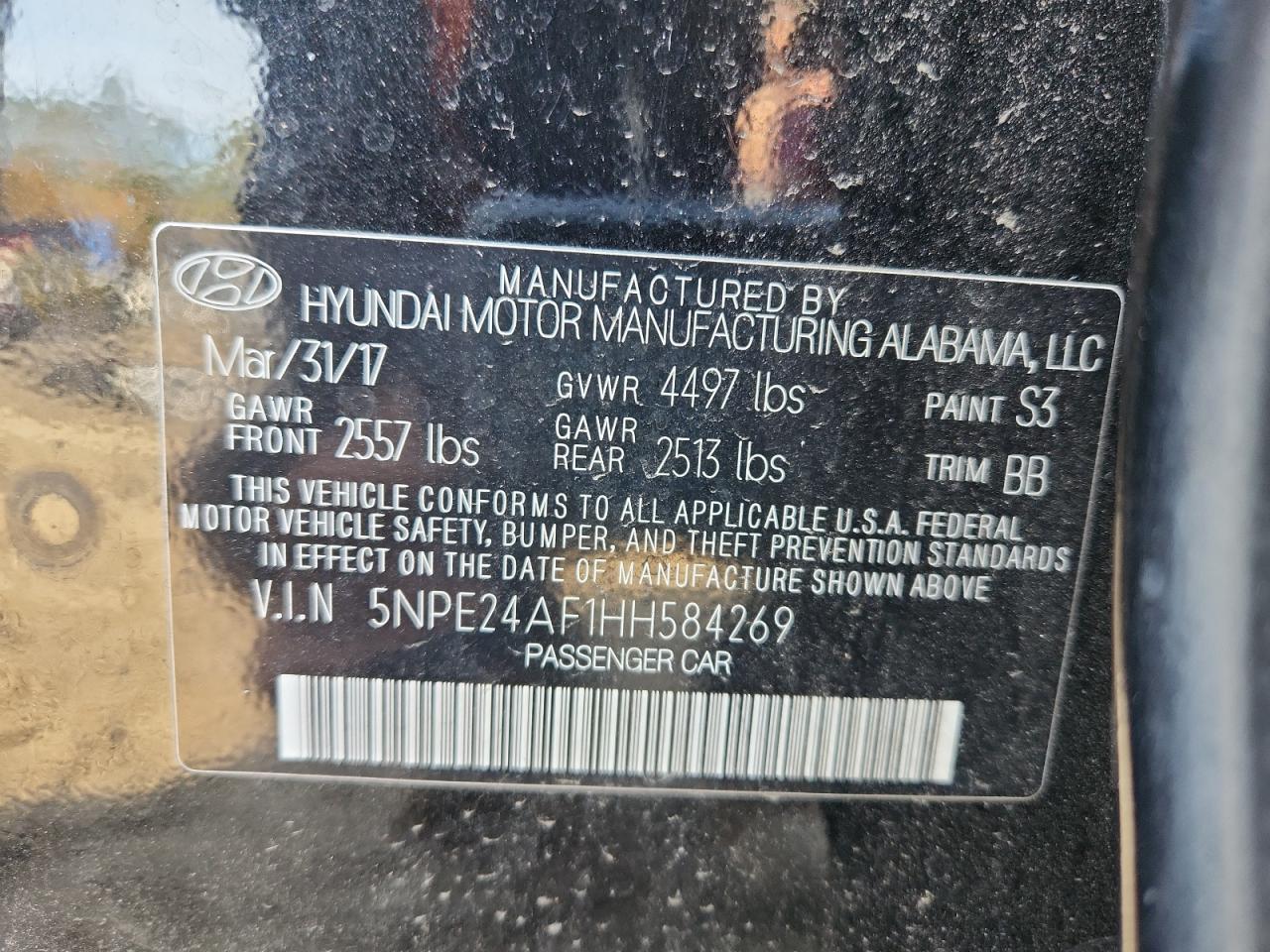 2017 HYUNDAI SONATA