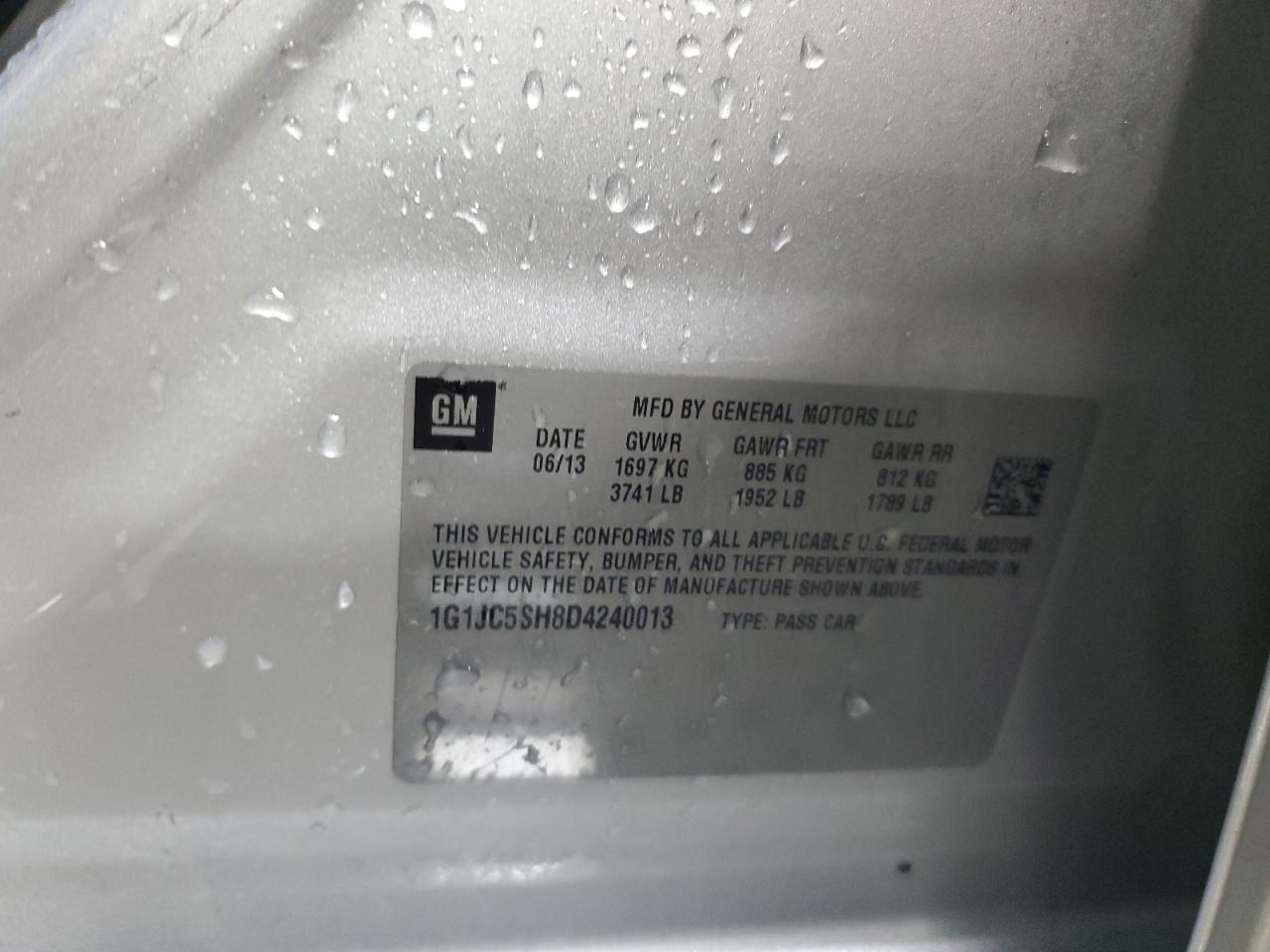 2013 CHEVROLET SONIC