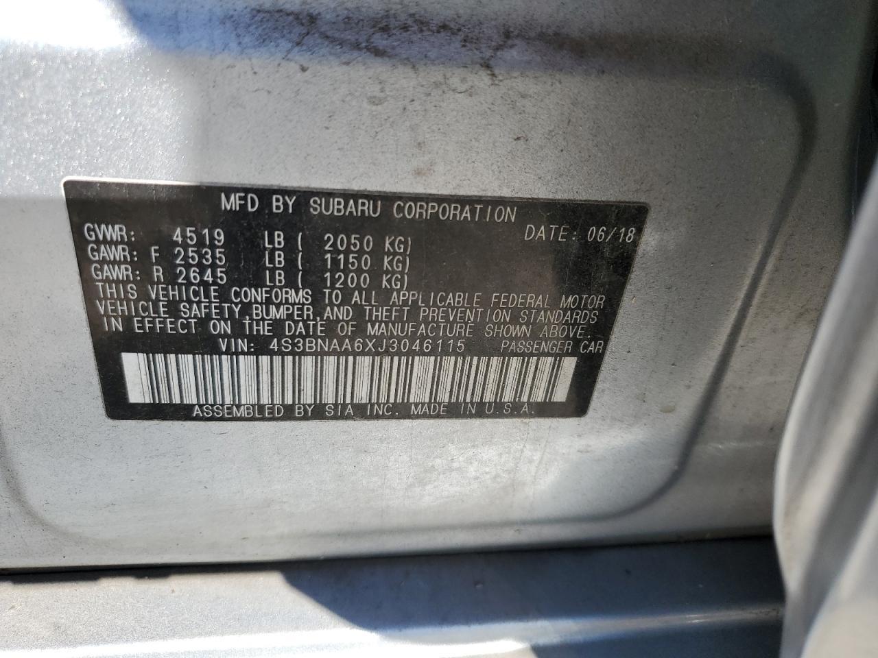 2018 SUBARU Legacy