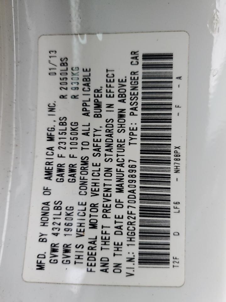 2013 HONDA ACCORD