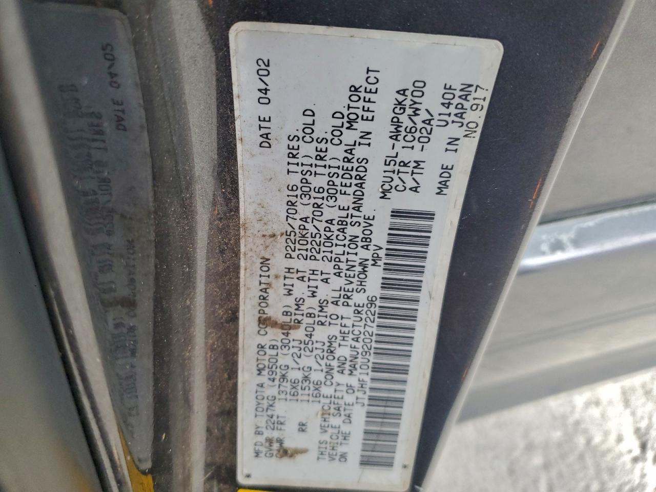 2002 LEXUS Rx 300
